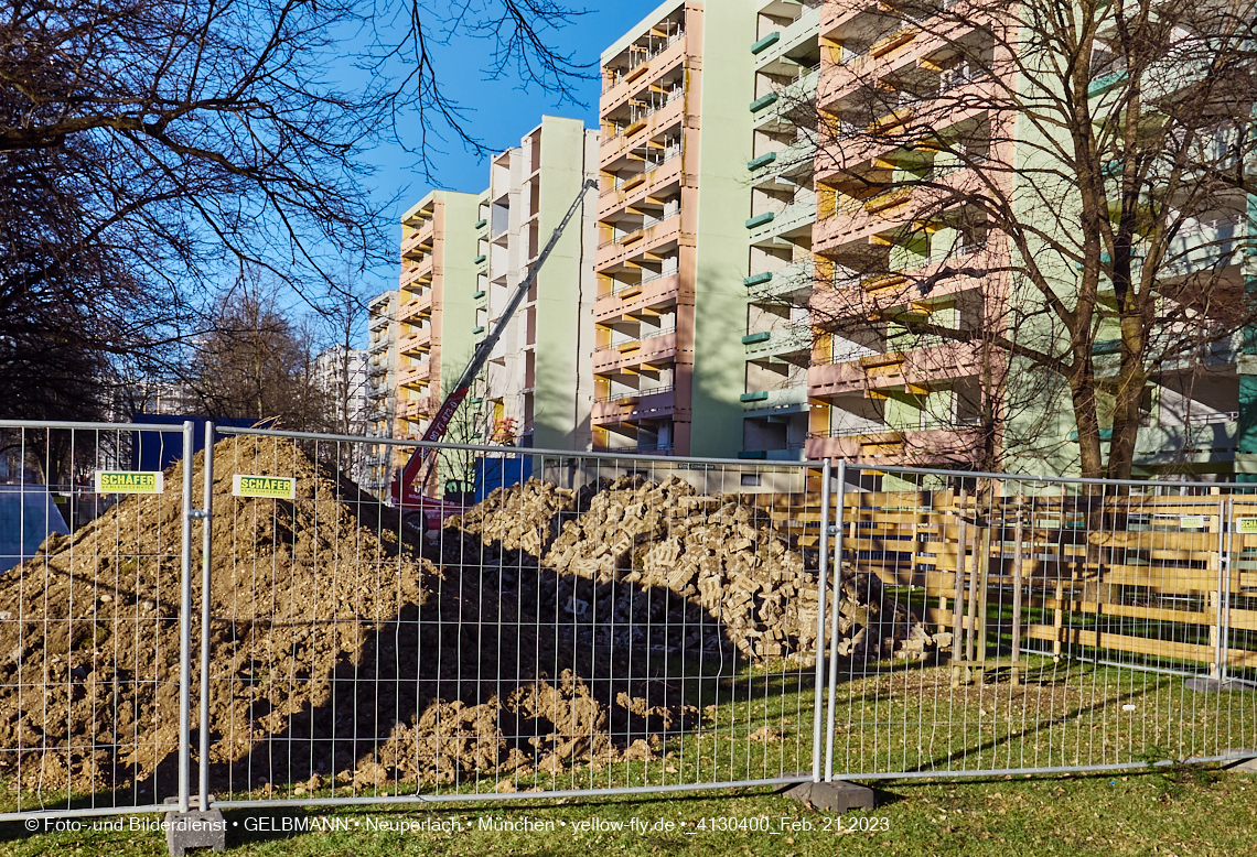 21.02.2023 -  Mega-Sanierung in der Kurt-Eisner-Straße in Neuperlach